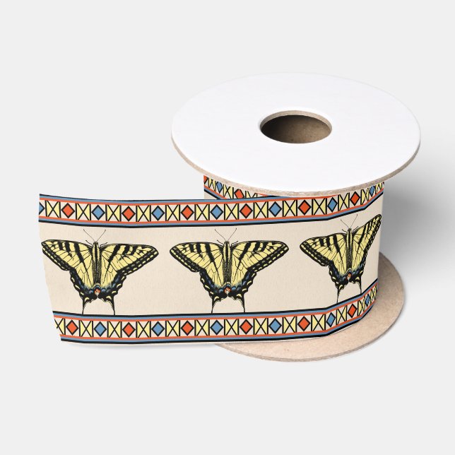 Southwestern Yellow Swallowtail Butterfly Ribbon Satin Ribbon (Spool)