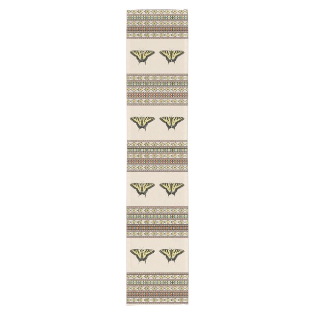 Southwestern Yellow Swallowtail Butterfly Short Table Runner (Front)