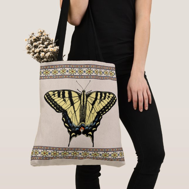 Southwestern Yellow Swallowtail Butterfly Tote Bag (Close Up)