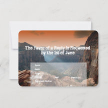 Southwestern Zion Canyon Wedding Invitations