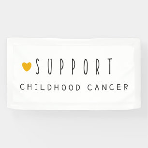 soutien au cancer de l'enfance. Banderole