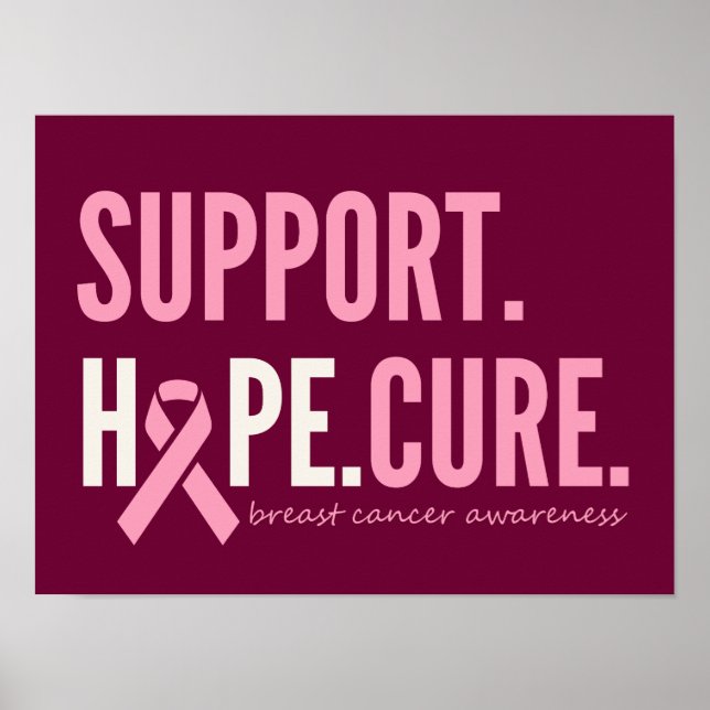 soutien du cancer du sein espoir guérison Poster I (Devant)