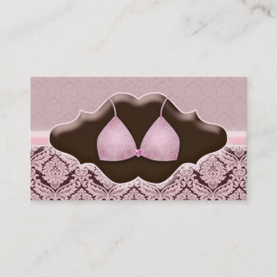 Soutien-gorge de damassé de carte de visite de