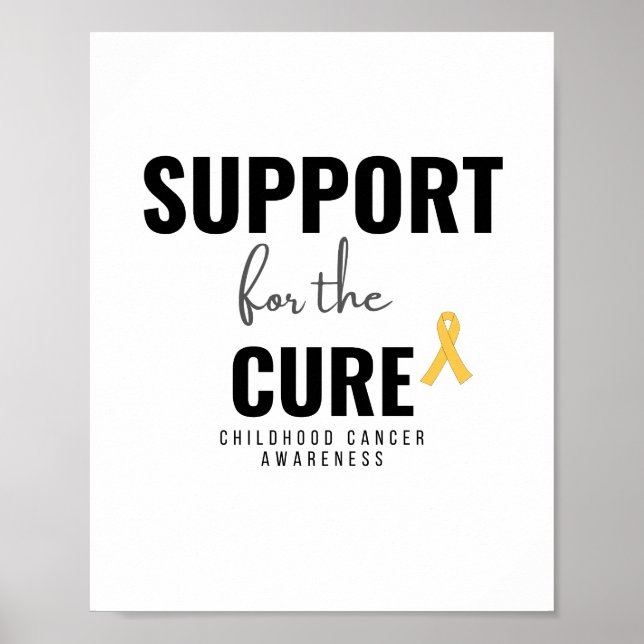 soutien guérir cancer de l'enfance Poster & Imprim (Devant)
