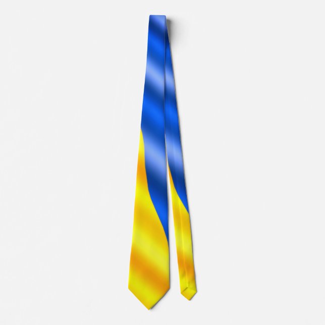 Soutien Ukraine Cravate drapeau ukrainien - Libert (Devant)