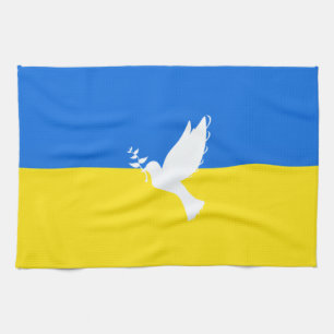 Soutien Ukraine serviette de cuisine Peace Dove