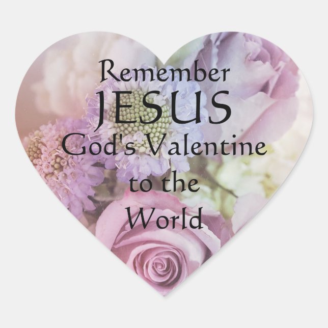Souvenez-vous de Jésus : Sticker Saint-Valentin de (Devant)