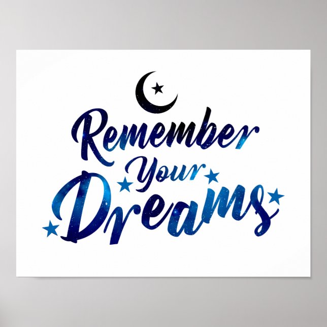 Souvenez-vous de vos rêves, affiche inspirante (Devant)