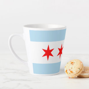 Souvenir Chicago Flag Latte Mug