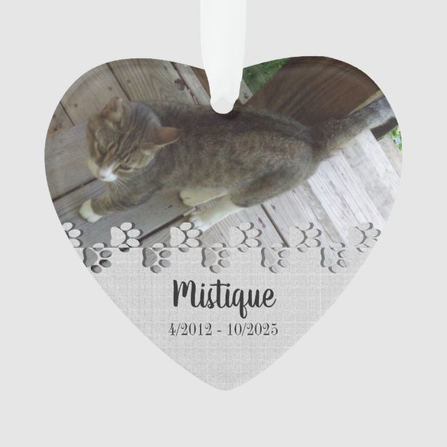 Souvenir commémoratif de l'animal de compagnie Kee (devant)