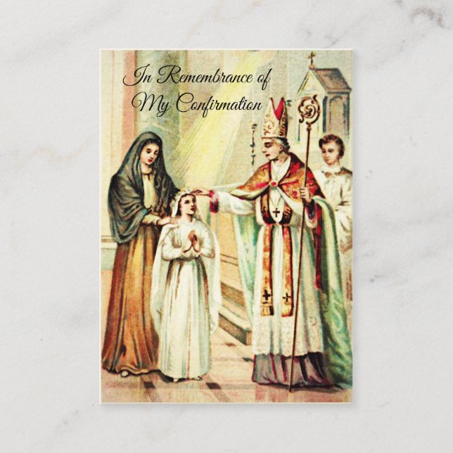 Souvenir Confirmer la confirmation Fille Carte Sai (Devant)