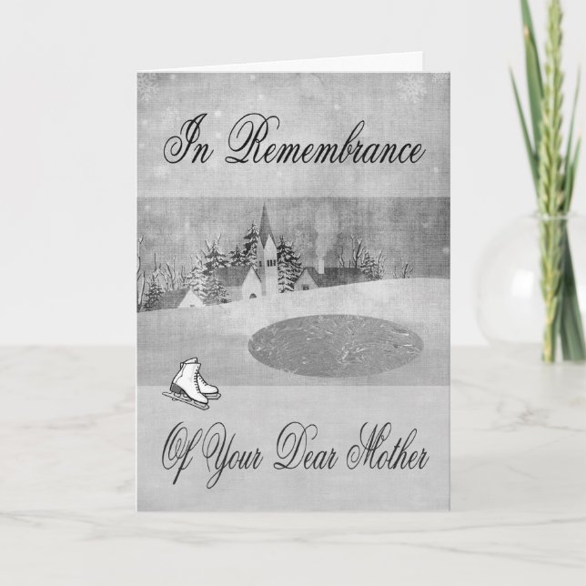 Souvenir De Mère À Noël Carte De Voeux (Devant)