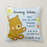 Souvenir doux de coussin de mémoire de naissance