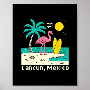 Souvenir From Cancun Mexico Family Matching Mexico Poster