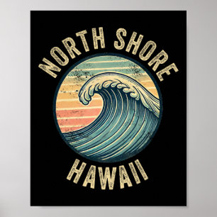 Souvenir From North Shore Oahu Hawaii Hawaiian Sur Poster