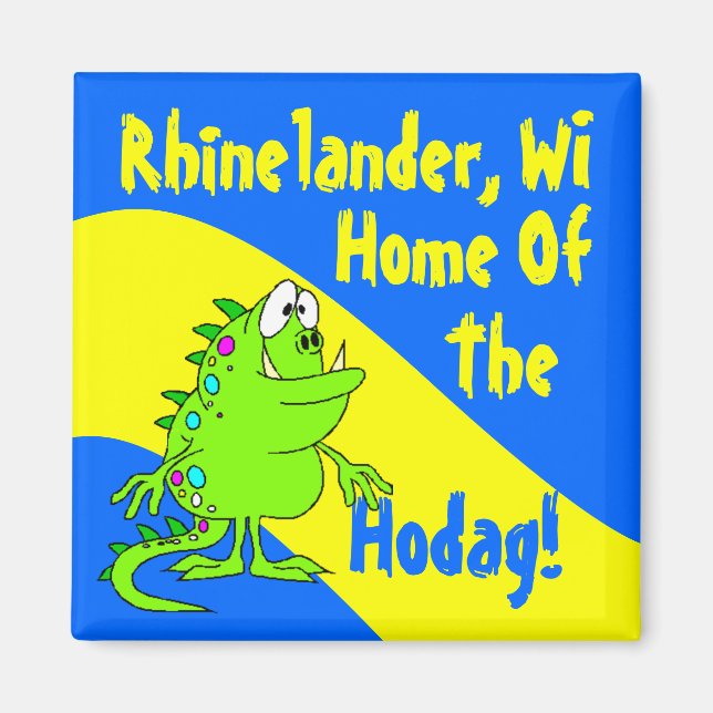 souvenir magnet Rhinelander Hodag Hodags WI wisch (Devant)