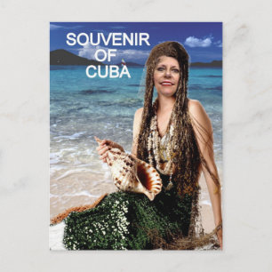 SOUVENIR OF CUBA MERMAID POSTCARD