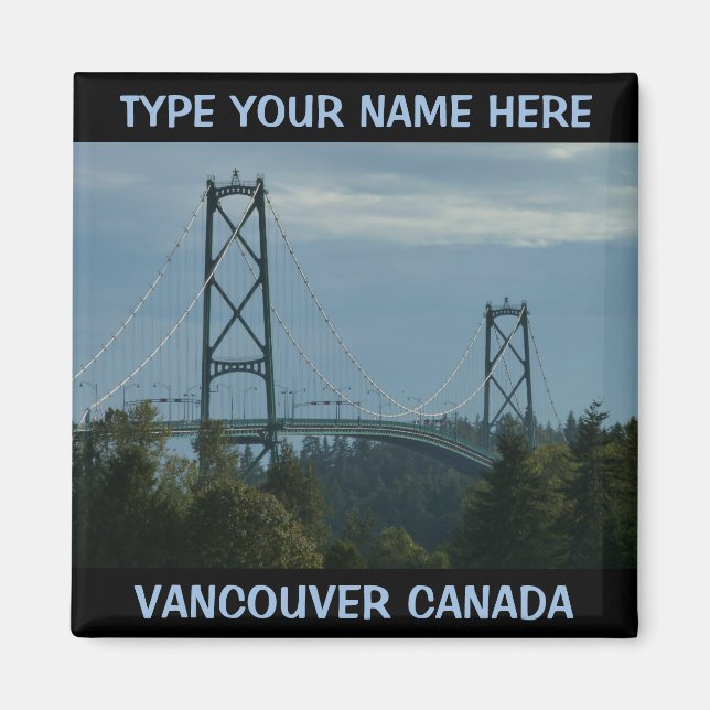 Souvenir personnalisé des aimants frigo de Vancouv (Devant)