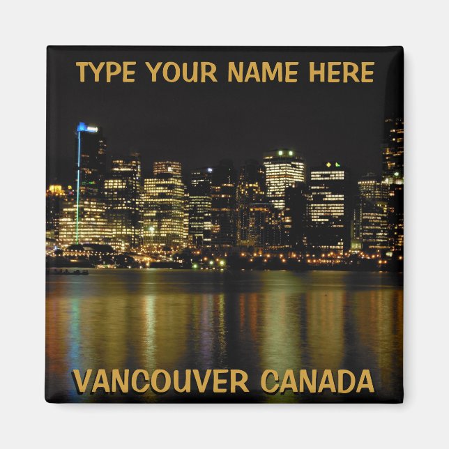 Souvenir personnalisé des aimants frigo de Vancouv (Devant)