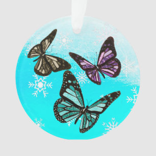 Souvenir personnel de Noël de message de papillon