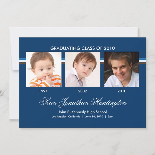 Souvenirs 3 Faire-part de diplôme photo (Devant)