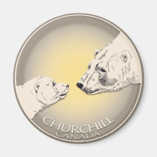 Souvenirs de Churchill Ours Polaire Aimants et Cad