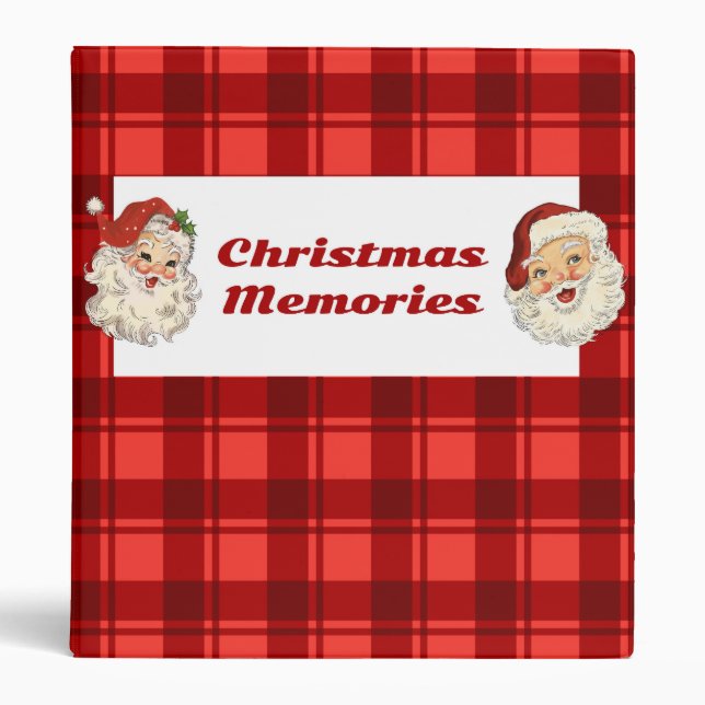 Souvenirs de Noël Classeur Red Plaid (Devant)