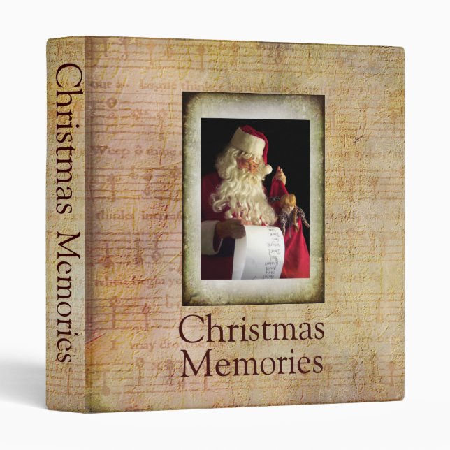 Souvenirs de Noël Père Noël Classeur (Devant/Côté)