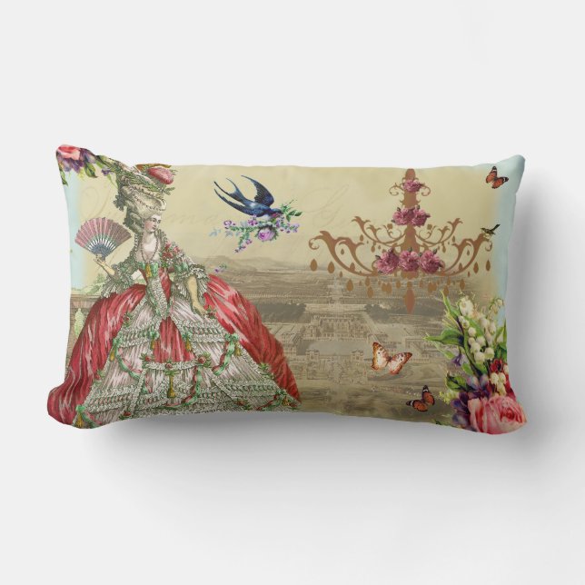 Souvenirs de Versailles Lumbar Pillow (Front)