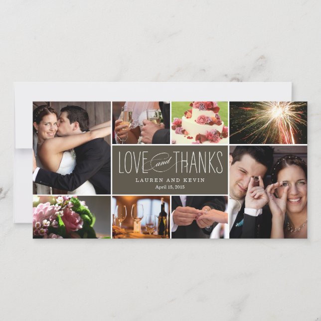 Souvenirs doux Mariage Merci Carte photo (Devant)