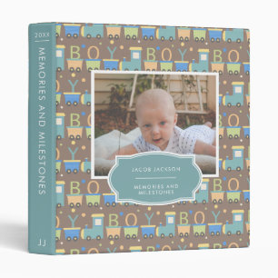 Souvenirs et jalons Baby Book Classeur pour garçon