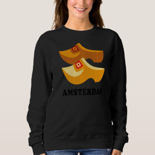 Souvenirs From Netherlands Wooden Clogs Amsterdam  Sweatshirt