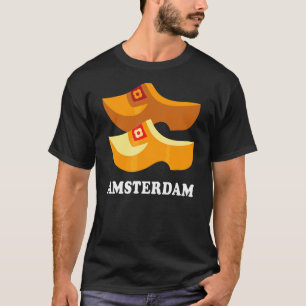 Souvenirs From Netherlands Wooden Clogs Amsterdam  T-Shirt