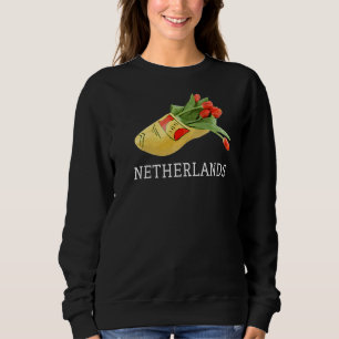 Souvenirs From Netherlands Wooden Clogs Dutch Souv Sweatshirt