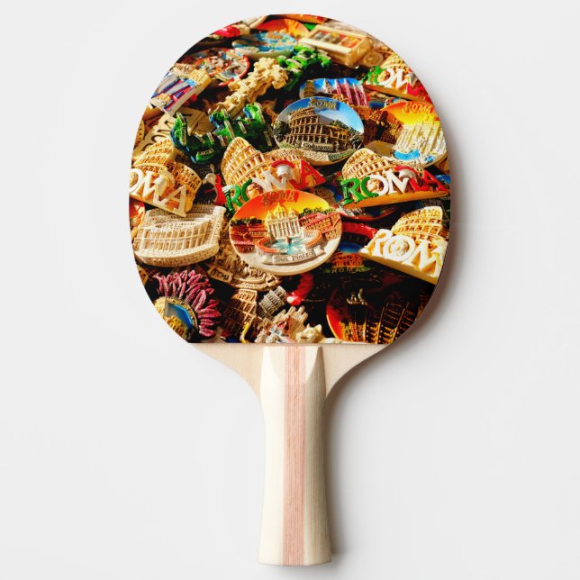 Souvenirs from Rome Ping Pong Paddle (Front)