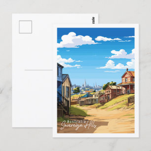 Sovereign Hills Australia vintage travel place  Postcard