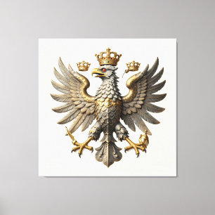 Sovereign Illyrian Eagle with Triple Golden Crowns Canvas Print