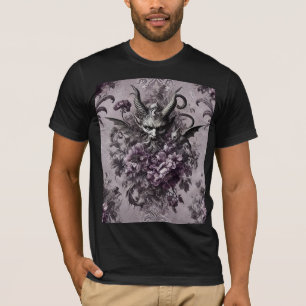 Sovereign of the Undead – Gothic Floral T-Shirt