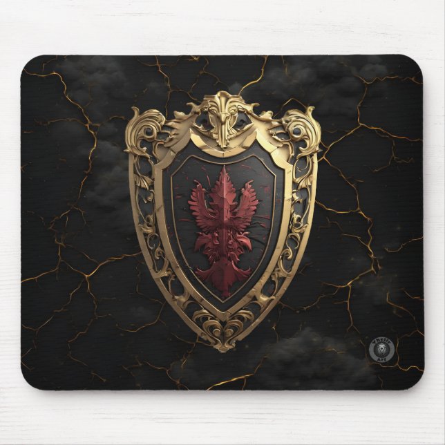 Sovereign Ruby Red Baroque Gaming  Mouse Pad (Front)