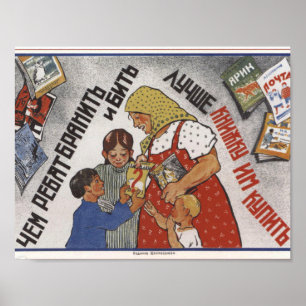 Soviet Book Advertisement Poster