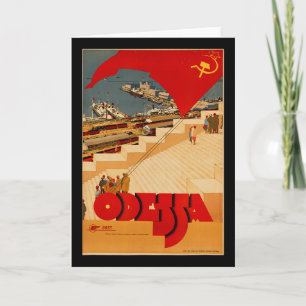 Soviet Odessa Ukraine Cccp Ussr Vintage Poster  Card