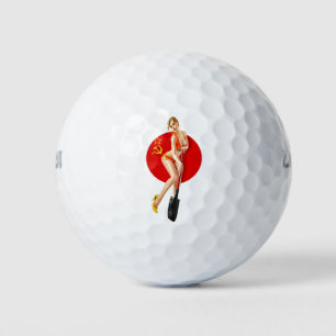 Soviet pin-up girl golf balls