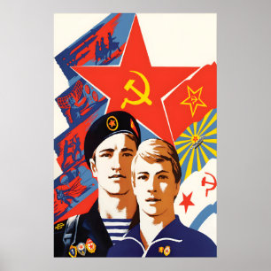 Soviet Propaganda Poster Army School of
