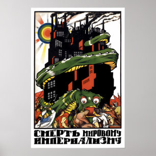 Soviet Propaganda Poster Death of international