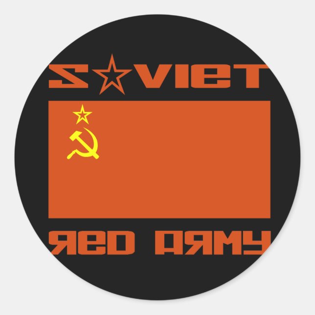 Soviet Red Army Flag Classic Round Sticker (Front)