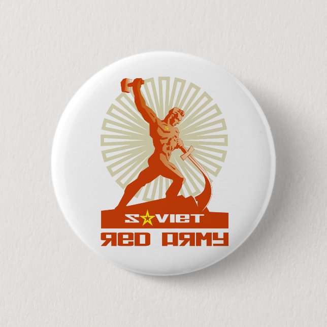Soviet Red Army Sculpture 2 Inch Round Button (Front)