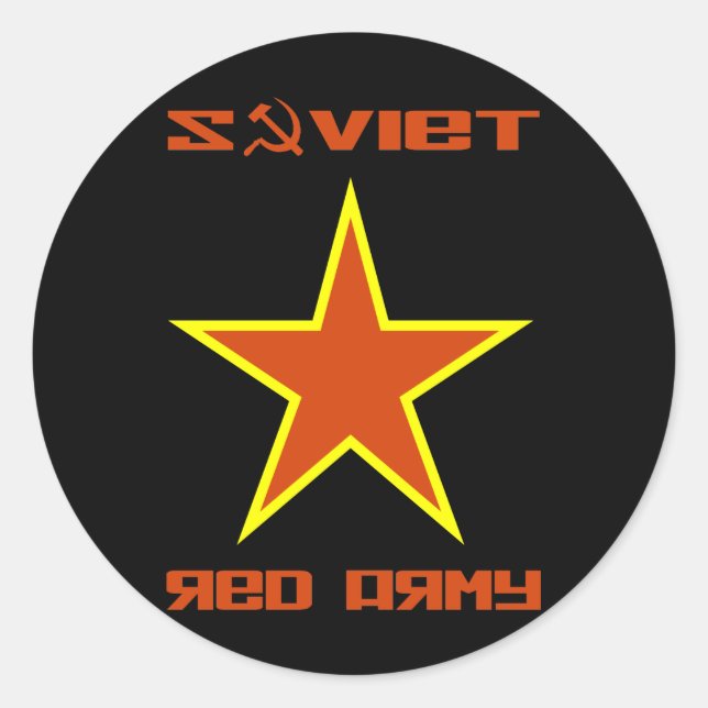 Soviet Red Army Star 2 Classic Round Sticker (Front)