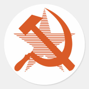 Soviet Red Hammer & Sickle Classic Round Sticker
