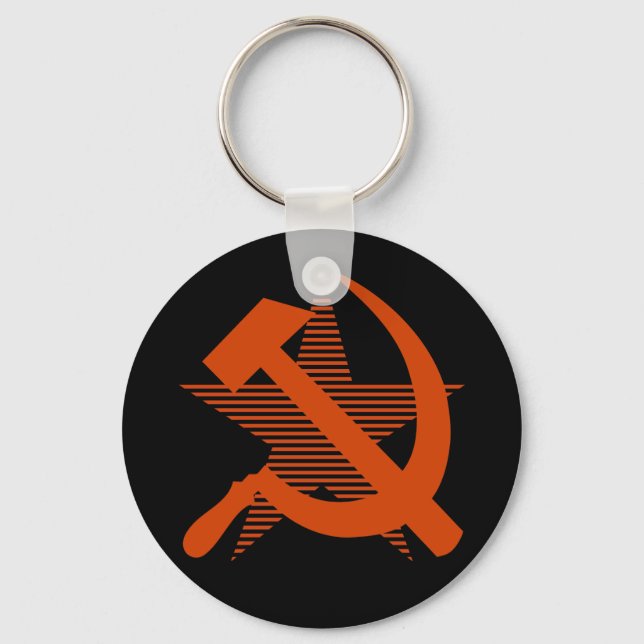 Soviet Red Hammer & Sickle Keychain (Front)