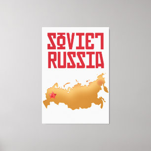 Soviet Russia Vintage Travel Poster Canvas Print
